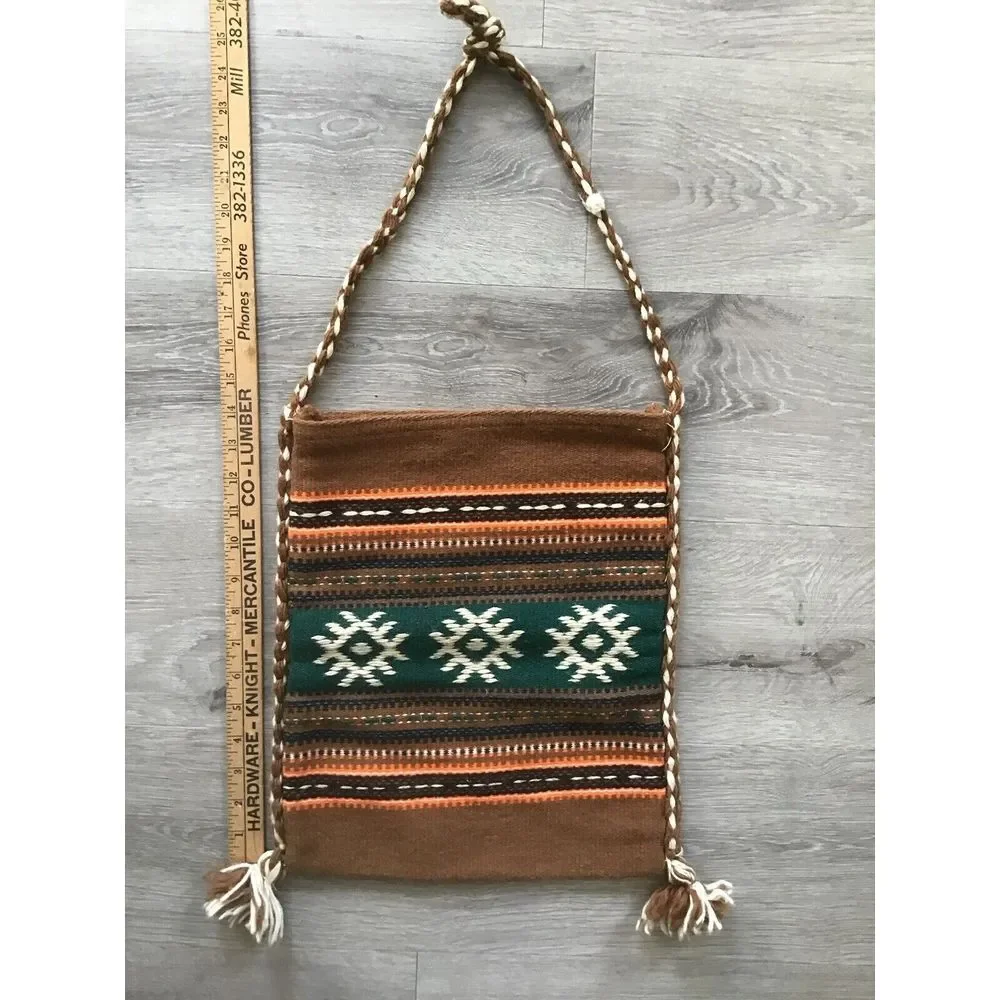 Retro‎ Vtg.  Boho Hipster Bag Hand-Woven Shoulder Bag Satchel